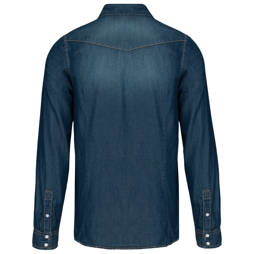 K519 - Heren denim overhemd lange mouwen K519 - Heren denim overhemd lange mouwen