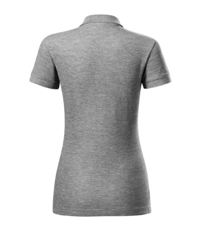 Poloshirt dames Cotton Heavy dark gray melange
