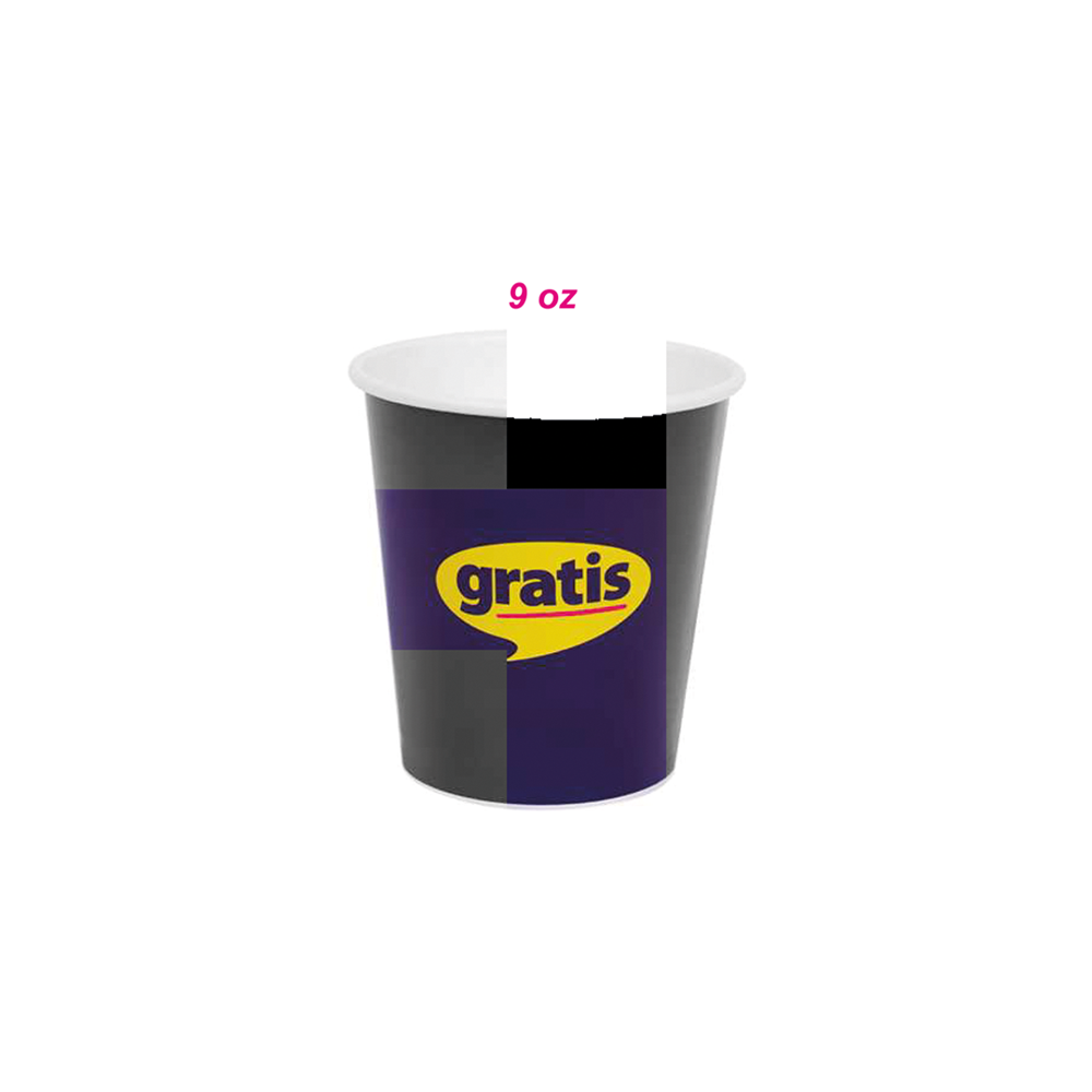 Kartonnen Beker voor Koude Dranken 250ml / 9oz – Enkelwandig