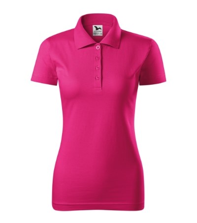 Poloshirt dames Single J. magenta