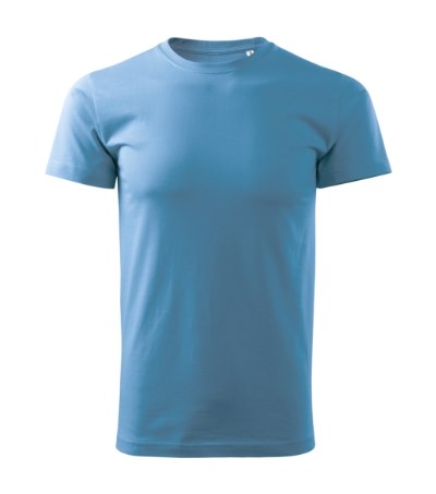 T-shirt heren Basic Free azuur blauw