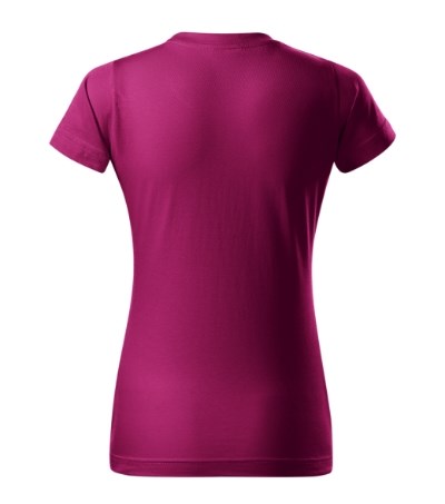 T-shirt dames Basic fuchsia rood